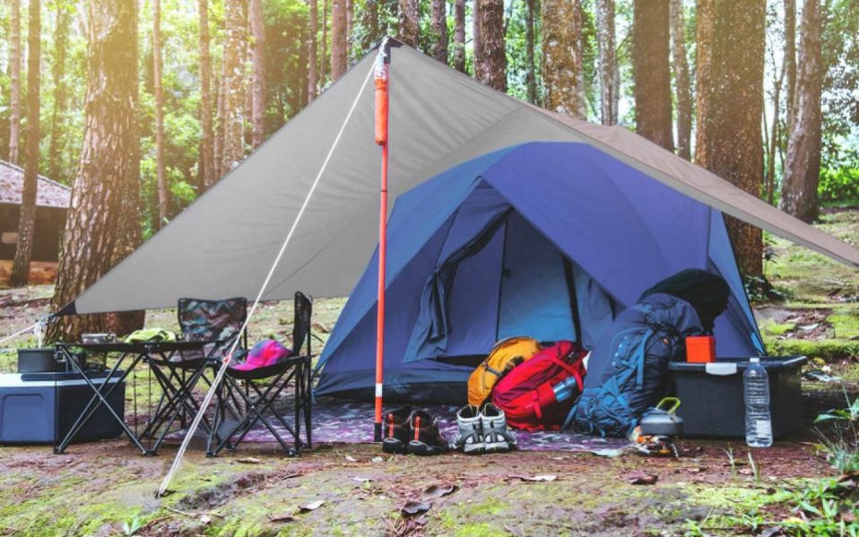 How to Hang a Tarp Over a Tent