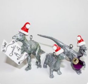 dinosaur Christmas decorations