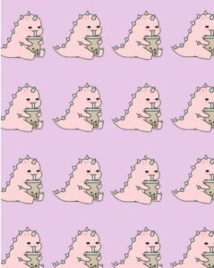 pink dinosaur wallpaper