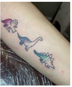 tiny dinosaur tattoo