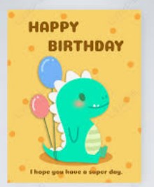 dinosaur birthday card
