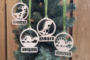 dinosaur Christmas decorations