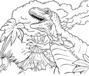 Jurassic world dinosaur coloring pages 