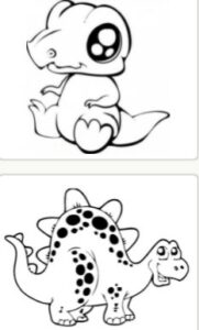Cute dinosaur coloring pages