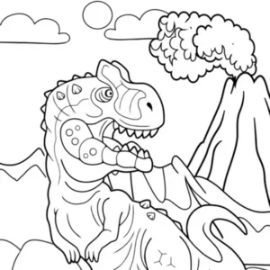 TYPES OF DINOSAUR COLORING PAGES