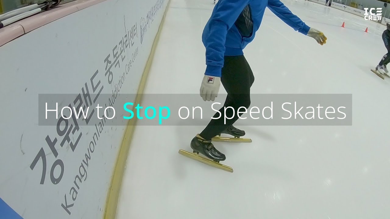 How to stop while speed skating?