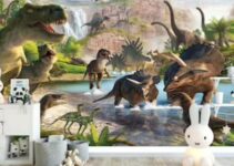 Dinosaur Wall Mural – Kids Room Decor