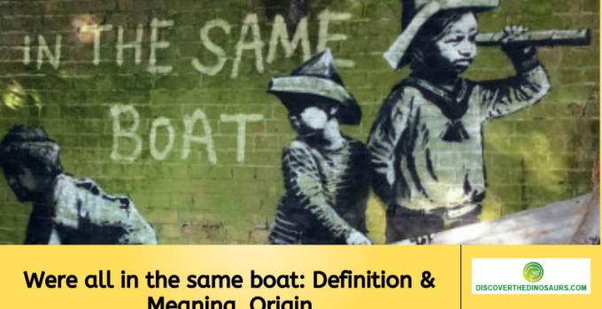 Were all in the same boat: Definition & Meaning, Origin